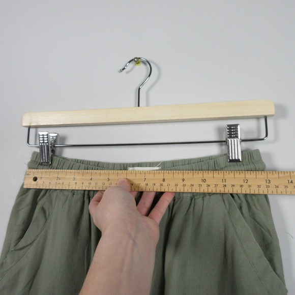 Pact Womens Cargo Pants Wide Leg Pull On Organic Cotton Hemp Green Size S Tie - Picture 9 of 11